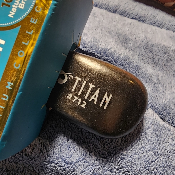 New Titan Boar Bristle Soft Curved Club Brush #712 Premium Collection - Picture 2 of 10